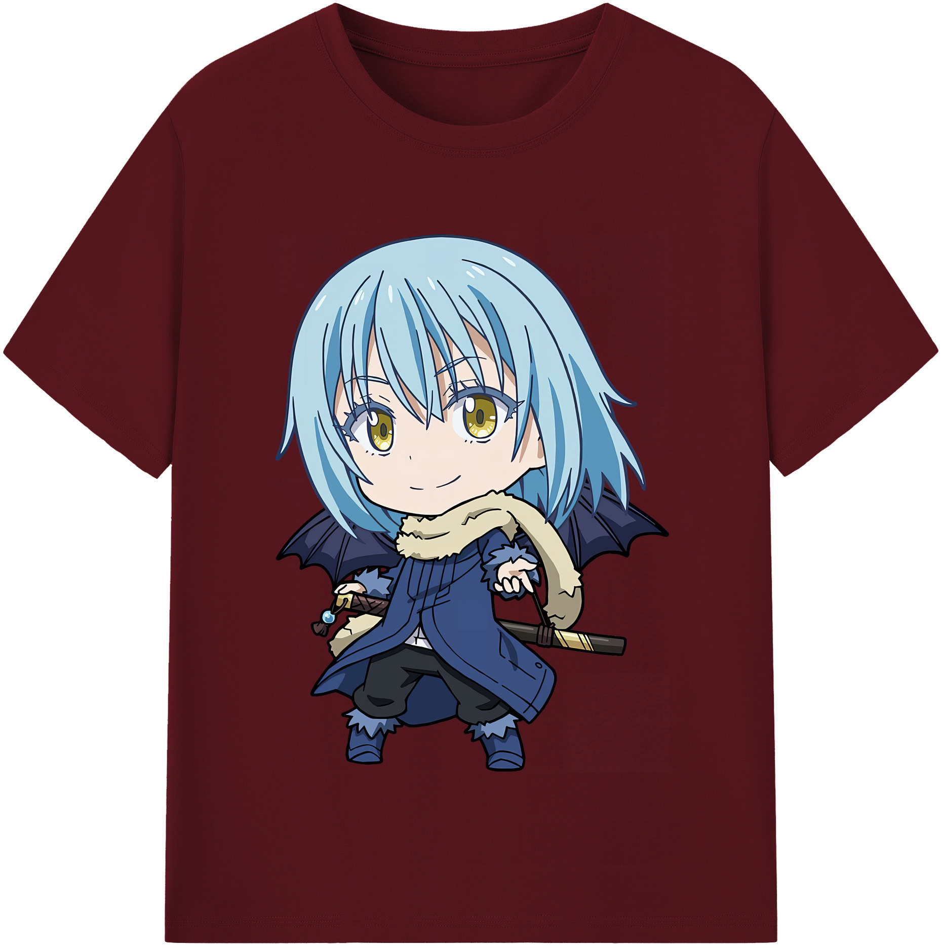 （画像用） 転スラ Regarding Reincarnated to Slime 綿100％半袖Tシャツ（フロントプリント）